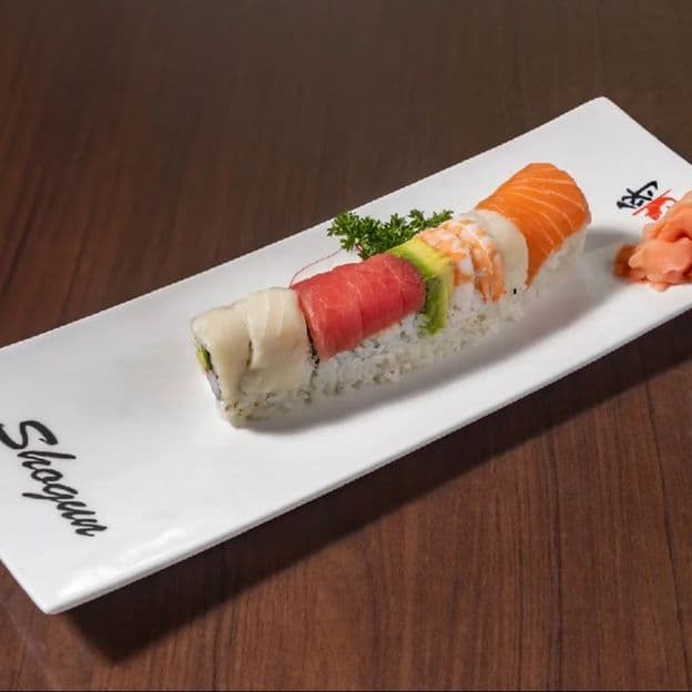 Rainbow Roll Served Raw